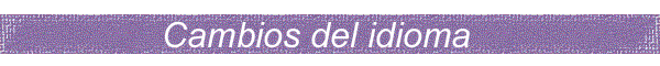 Cambios del idioma